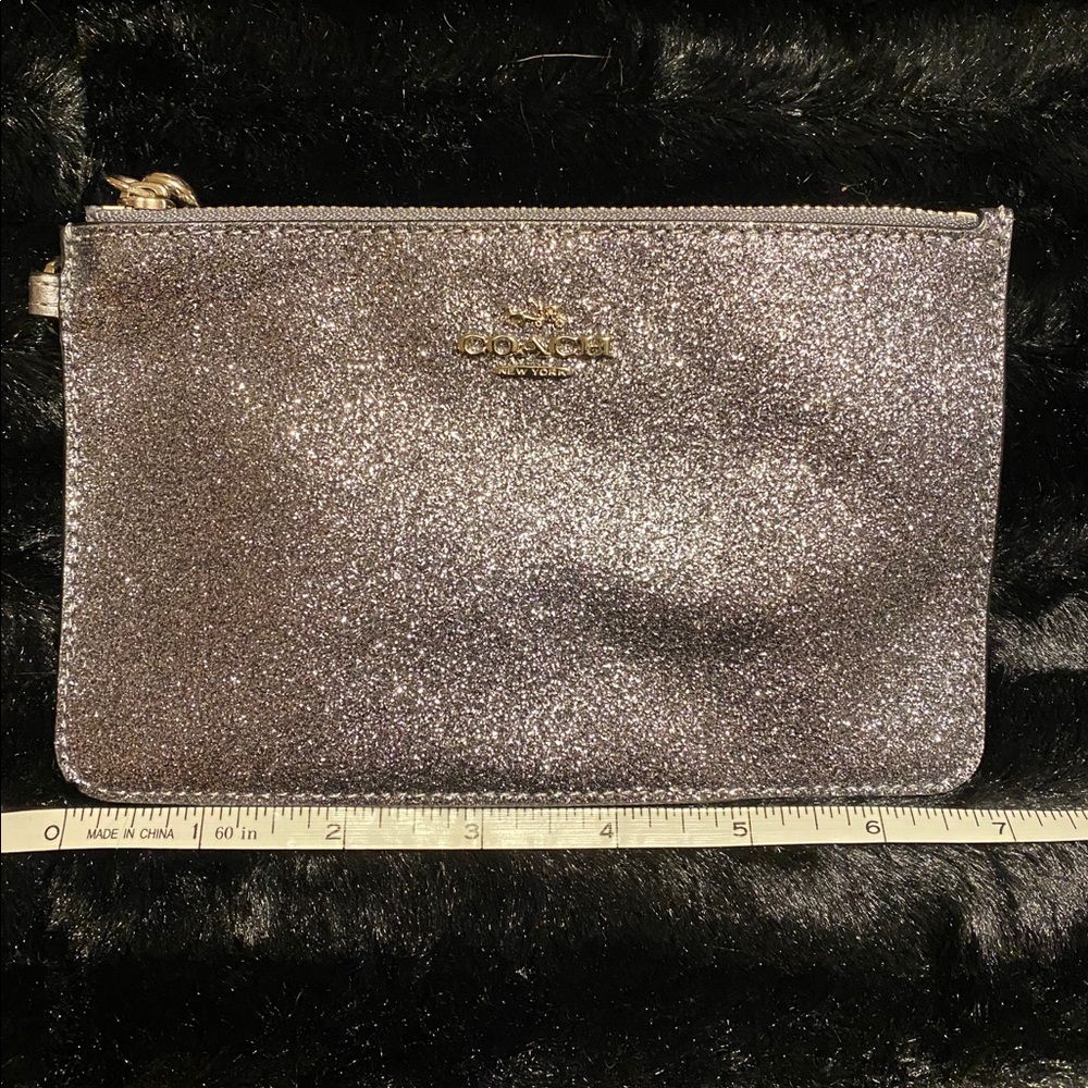 Coach Silver Sparkle Wallet Clutch